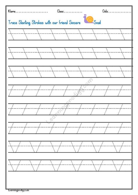 I printed out a page for each of my 3 kids. Free Printable Pattern Tracing Worksheet | LearningProdigy ...
