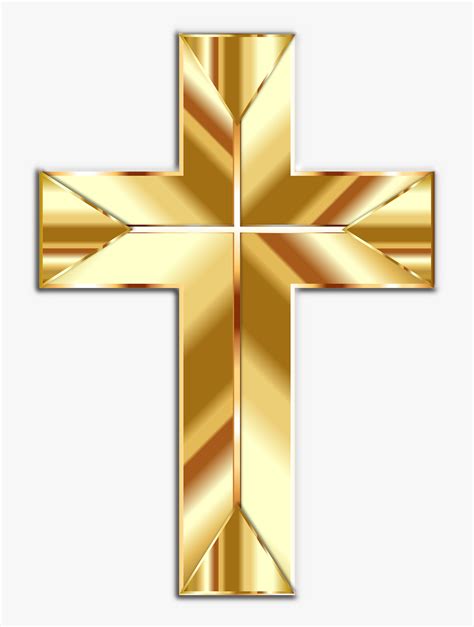 Small Gold Cross Clip Art Gold Holy Cross Png Free Transparent