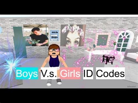 We have also includes some surprise and character ids for you. ROBLOX | Welcome to Bloxburg:💙Boys V.s. Girls💖 ID Codes ...