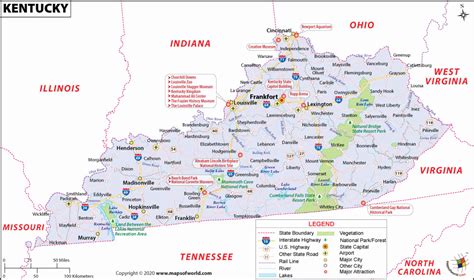 Kentucky Ky Map Map Of Kentucky Usa Maps Of World