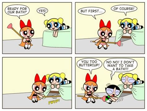 bathtime for buttercup by hmontes powerpuff girls cartoon powerpuff girls anime powerpuff