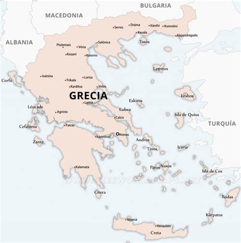 Mapa de Grecia | Grecia Actual, Antigua, Turística | Descargar e