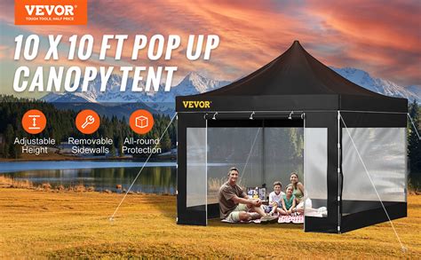 Vevor Pop Up Canopy Tent X Ft Outdoor Patio Gazebo Tent With