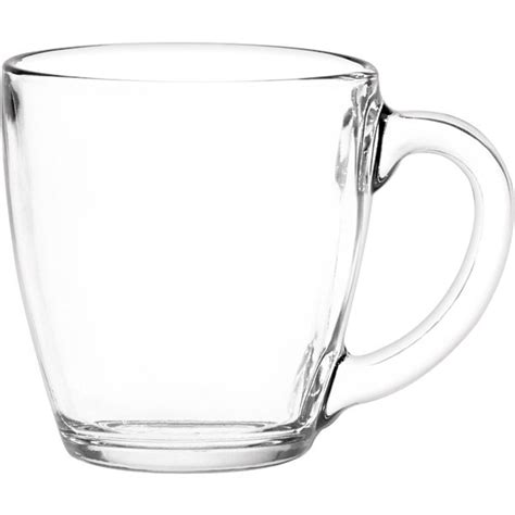 16 Oz Glass Bistro Coffee Mug Custom Products Glassware