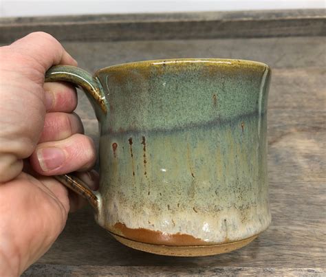 Pottery Coffee Mug Wheel Thrown Mug Hand Crafted Ceramic Mug
