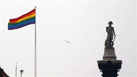 The Rainbow Flag Flies Proudly Over Trafalgar Square As First Same Sex