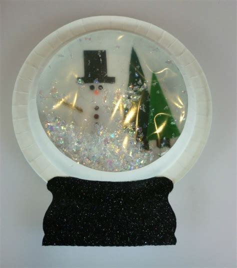 Making A Paper Plate Snow Globe Thriftyfun