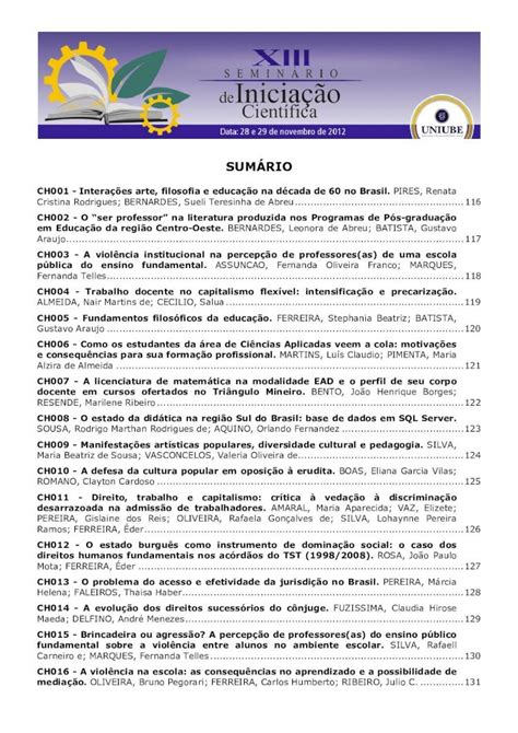 PDF Ci Ncias Humanas Completo Universidade De Uberaba Sentido