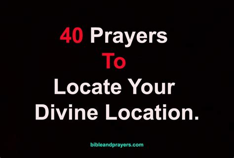 Prayers To Locate Your Divine Location
