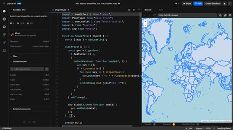 Lastest Version Of Reactjs And Leaflet Shapefile Not Work Only Display