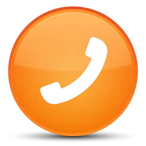 Telephone Telephone Receiver Symbol Orange Illustrations Royalty Free