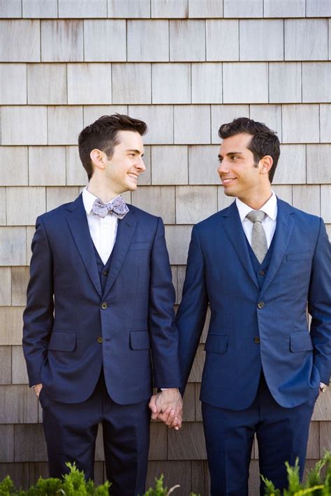 Blue And White Hamptons Gay Wedding Equally Wed Lgbtq Weddings Lgbtq Wedding Same Sex