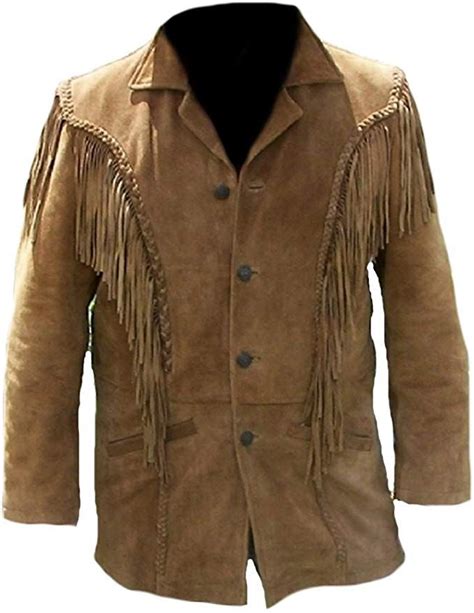 Classyak Mens Western Fringed Suede Coat Review Fringe Leather