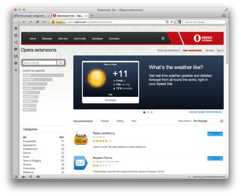 Works on google chrome system and having compatibility with unlimited extensions. Opera 64-bit para Mac - Descargar