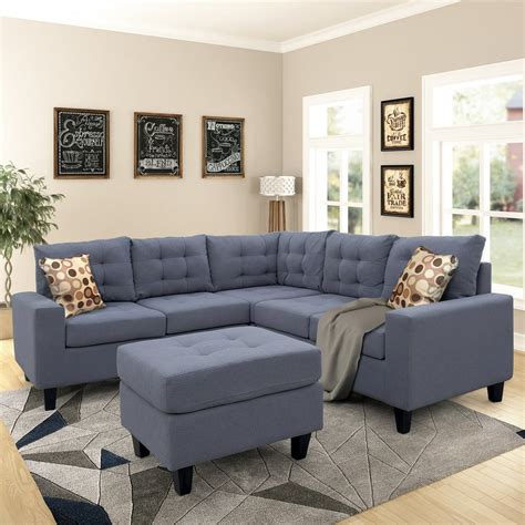 Urhomepro 827w Mid Century Couches And Sofas Set With Chaise And