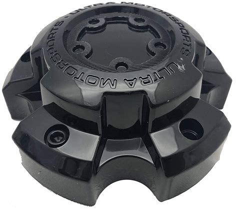 Ultra Motorsports 5 Lug Gloss Black Wheel Center Cap Set Of 2 Pn 89 9