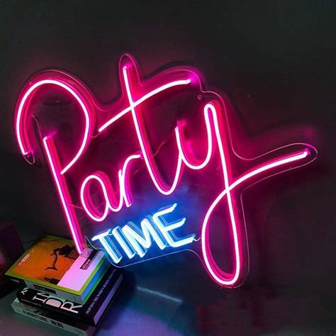 Party Time Neon Sign Custom Neon Sign Wedding Neon Sign Etsy In 2021