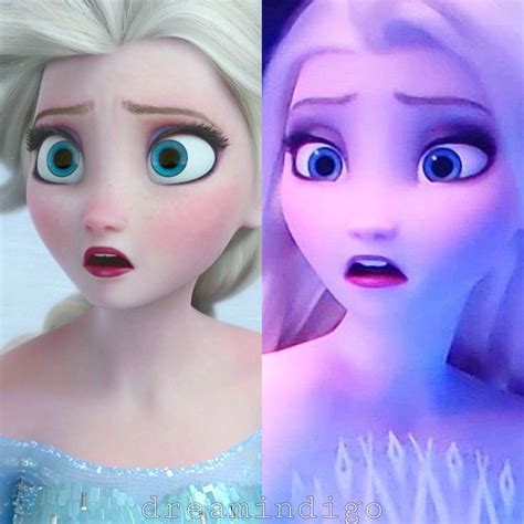 Elsa Shocked Face Frozen 1vs2