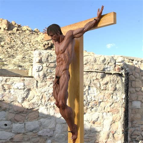 Men Hard Labour Naked Crucifixion