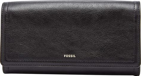 Buy Fossil Womens Logan Leather Rfid Blocking Flap Clutch Wallet