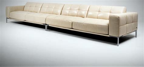 American Leather Barcelona Contemporary 4 Seat Sofa With Metal Legs