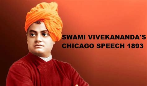 Swami Vivekananda Chicago Speech 1893 Iconic Quotes At The Parliament