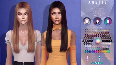 Anette Hairstyle Requires The Chromatic Collection 1 By Antosims