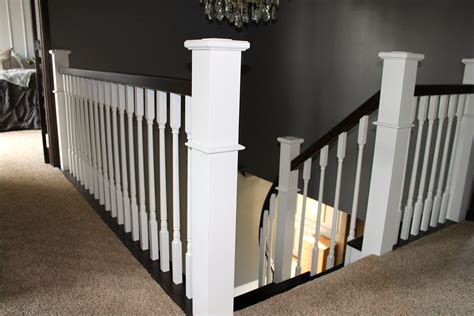 Spindles going halfway up the open part of the. Remodelaholic | Curved Staircase Remodel with New Handrail