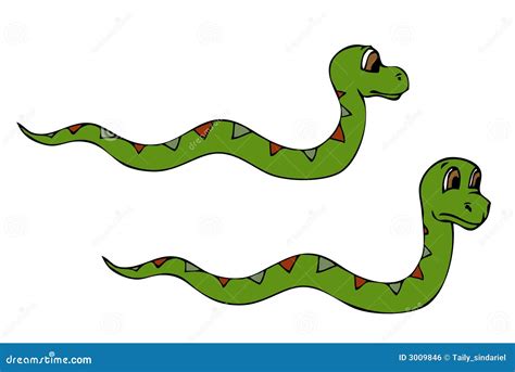 Two Cartoon Snakes Stock Vector Illustration Of Poison 3009846