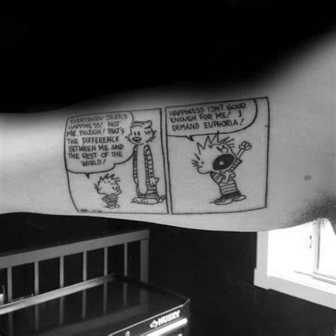 70 Calvin And Hobbes Tattoo Designs For Men Comic Ideas