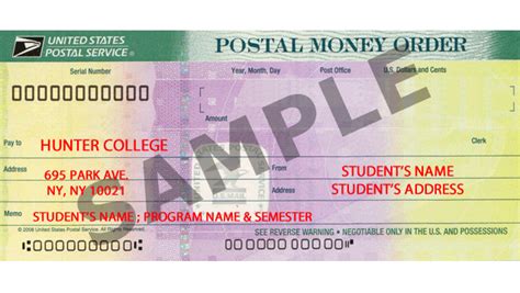 How to fill out money order. Payments to Study Abroad — Hunter College