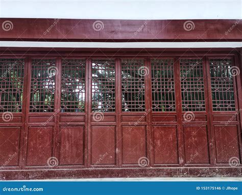 Closeup Of Traditional Chinese Style Doors Stock Photo Image Of White
