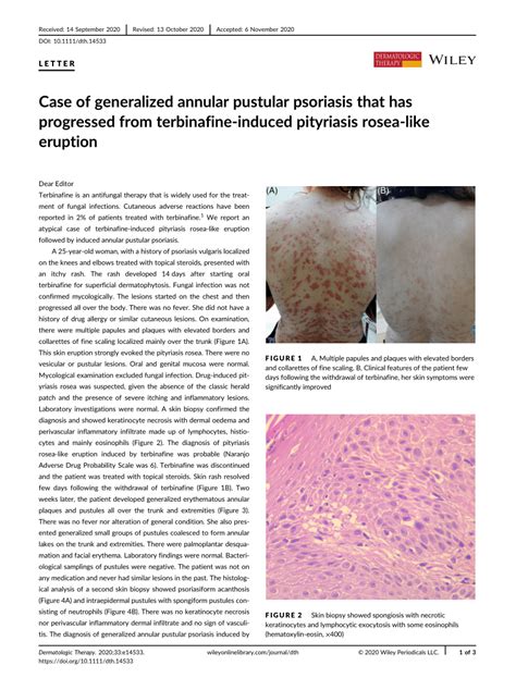 Case Of Generalized Annular Pustular Psoriasis That Has Progressed From