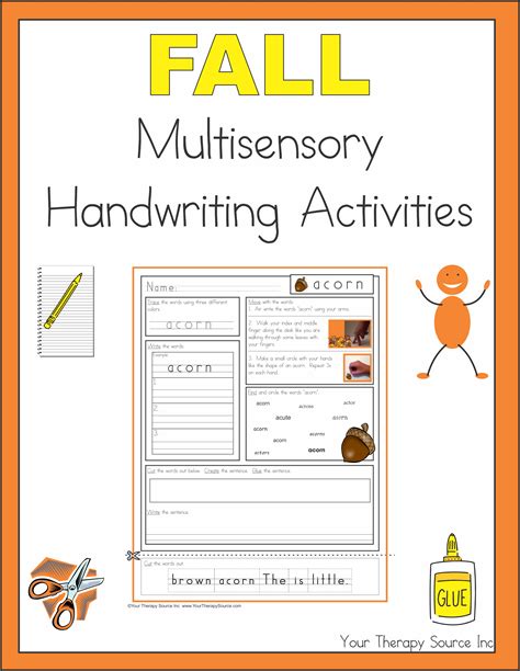 Fall Multisensory Handwriting Activities Your Therapy Source