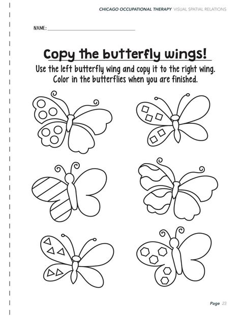 Visual perceptual activity worksheets