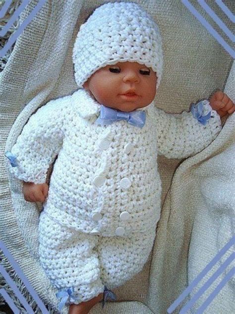 Crochet Pattern Boy Baby Christening Outfit 226 Double Breasted