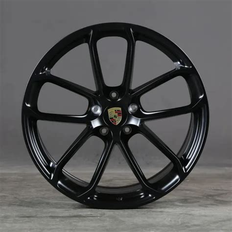 22and Gt Style Staggered Satin Black Wheels Rims Fits Porsche Cayenne E