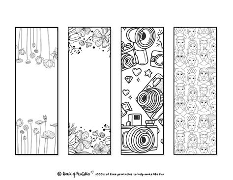 8 Cute Free Printable Bookmarks To Colour For Kids Adults The Craft At