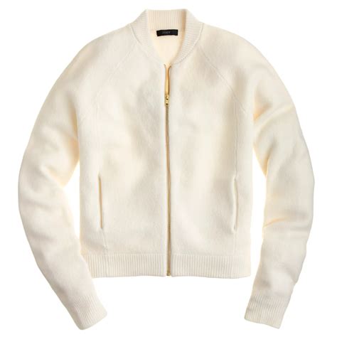Wool Bomber Sweater Jacket Jcrew