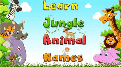 Learning Jungle Animals Jungle Animals Names Kids Learning Videos