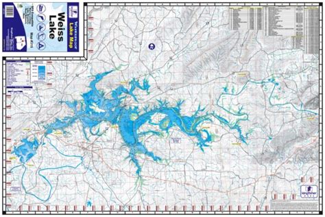 Weiss Lake Waterproof Map 315 Kingfisher Maps Inc