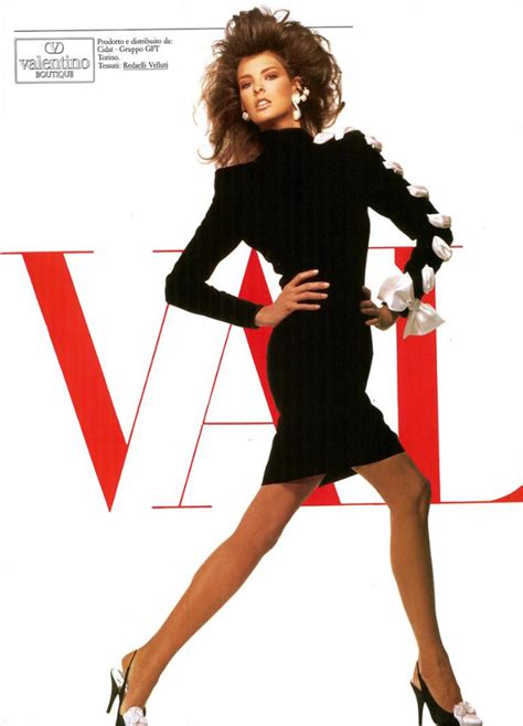 Linda Evangelista For Valentino Vogue Italia Julyaugust 1987 By