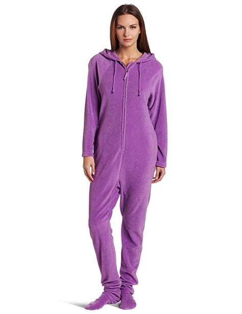 Amazon Com Casual Moments Women S One Piece Footed Pajama Clothing