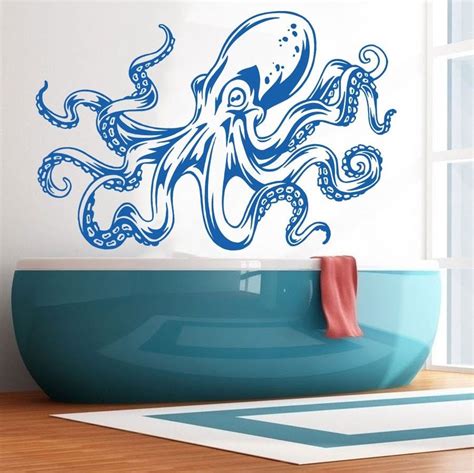 D520 Kraken Nautical Bathroom Octopus Tentacles Wall Decal Art Decor