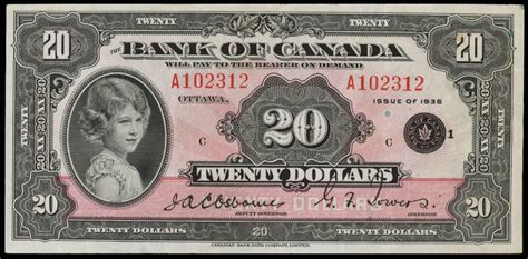 Value Of 1935 Bill From The Bank Of Canada Canadian Currency
