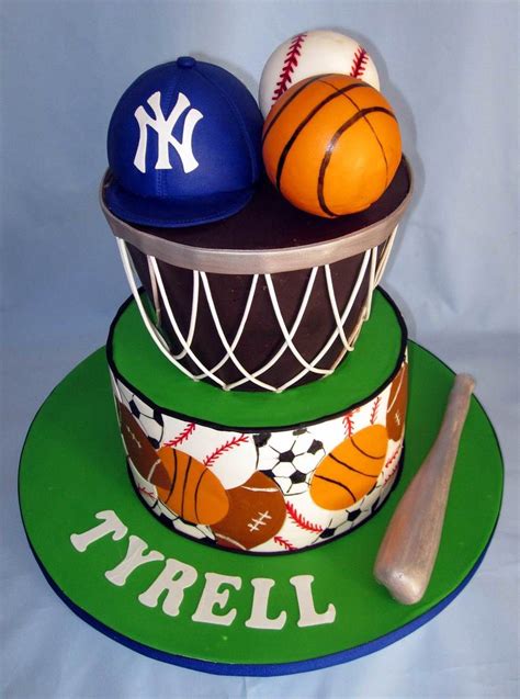 All Sports And Balls On Cake Central Sports Birthday Cakes Sports