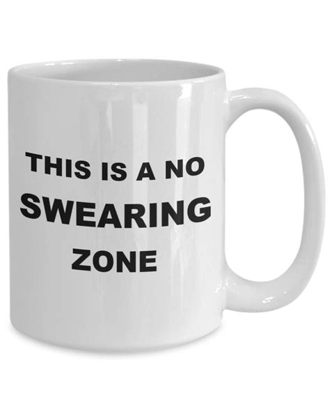 No Swearing Coffee Mug Funny Swearing Mug Teenage Kids Mug Etsy