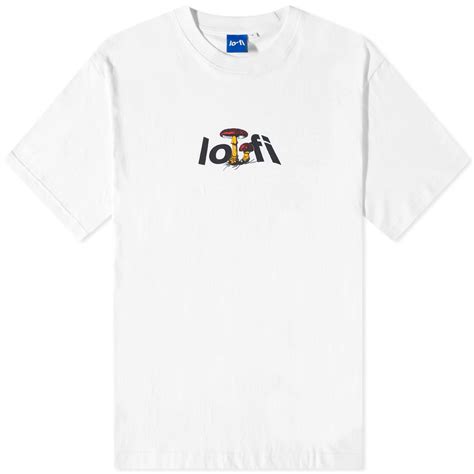 Lo Fi Mushroom Logo Tee White End Us