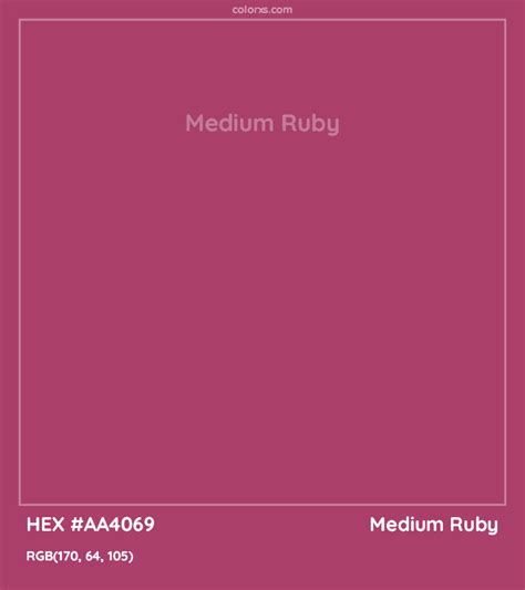 About Medium Ruby Color Meaning Codes Similar Colors And Paints