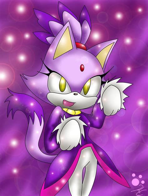 Blaze The Cat Sonic Fan Art Miss Kitty Sonic Art